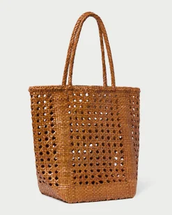 Clearance Angelo Timber Woven Leather Tote Totes