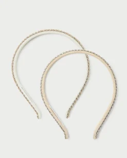 Hot Anya Gold/Hay Skinny Headband Set Event Essentials|Accessories
