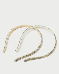 Hot Anya Gold/Hay Skinny Headband Set Event Essentials|Accessories