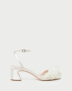 Best Aria Pearl Organza Heeled Sandal SOMETHING BLUE|FOR THE BRIDE