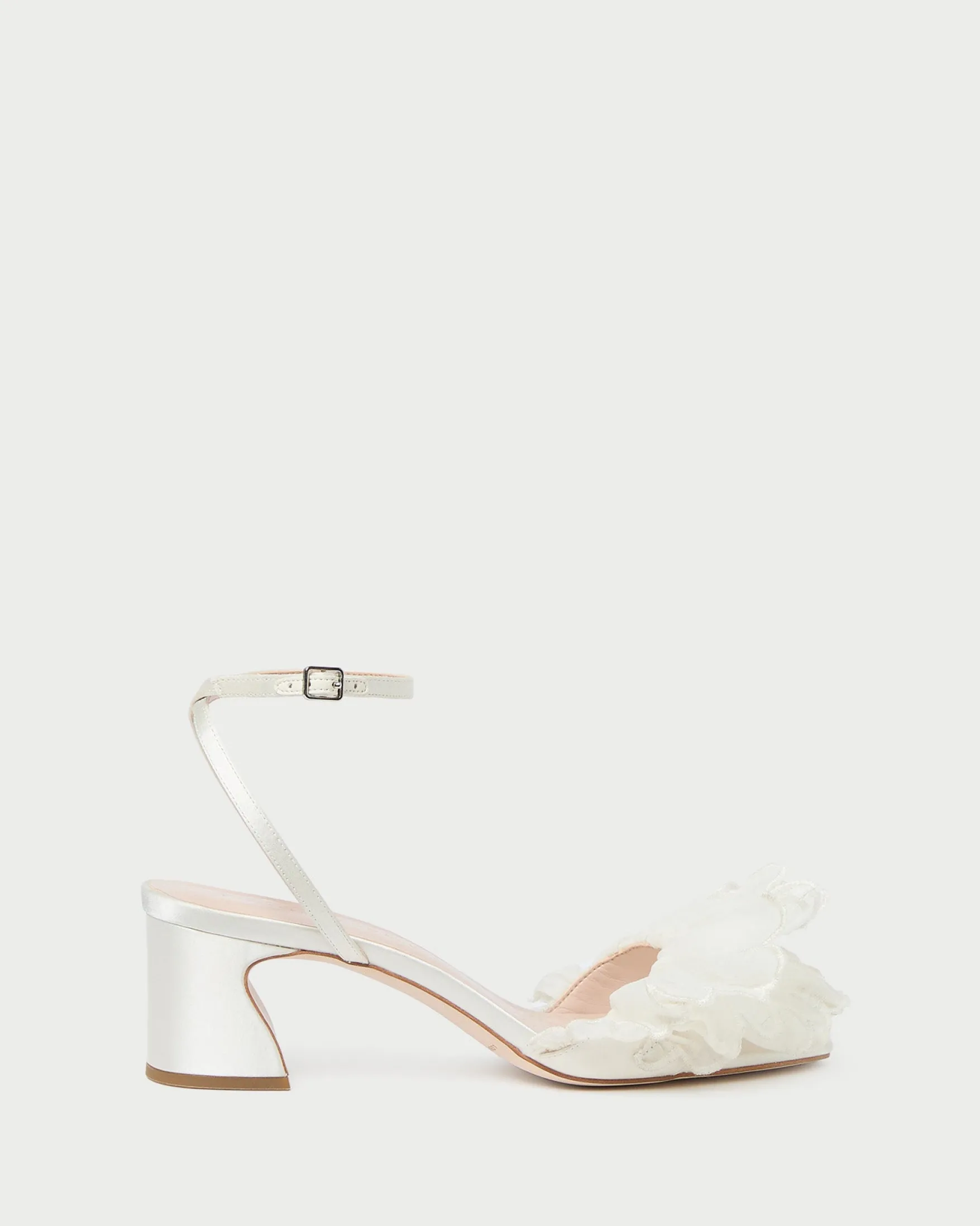 Best Aria Pearl Organza Heeled Sandal SOMETHING BLUE|FOR THE BRIDE