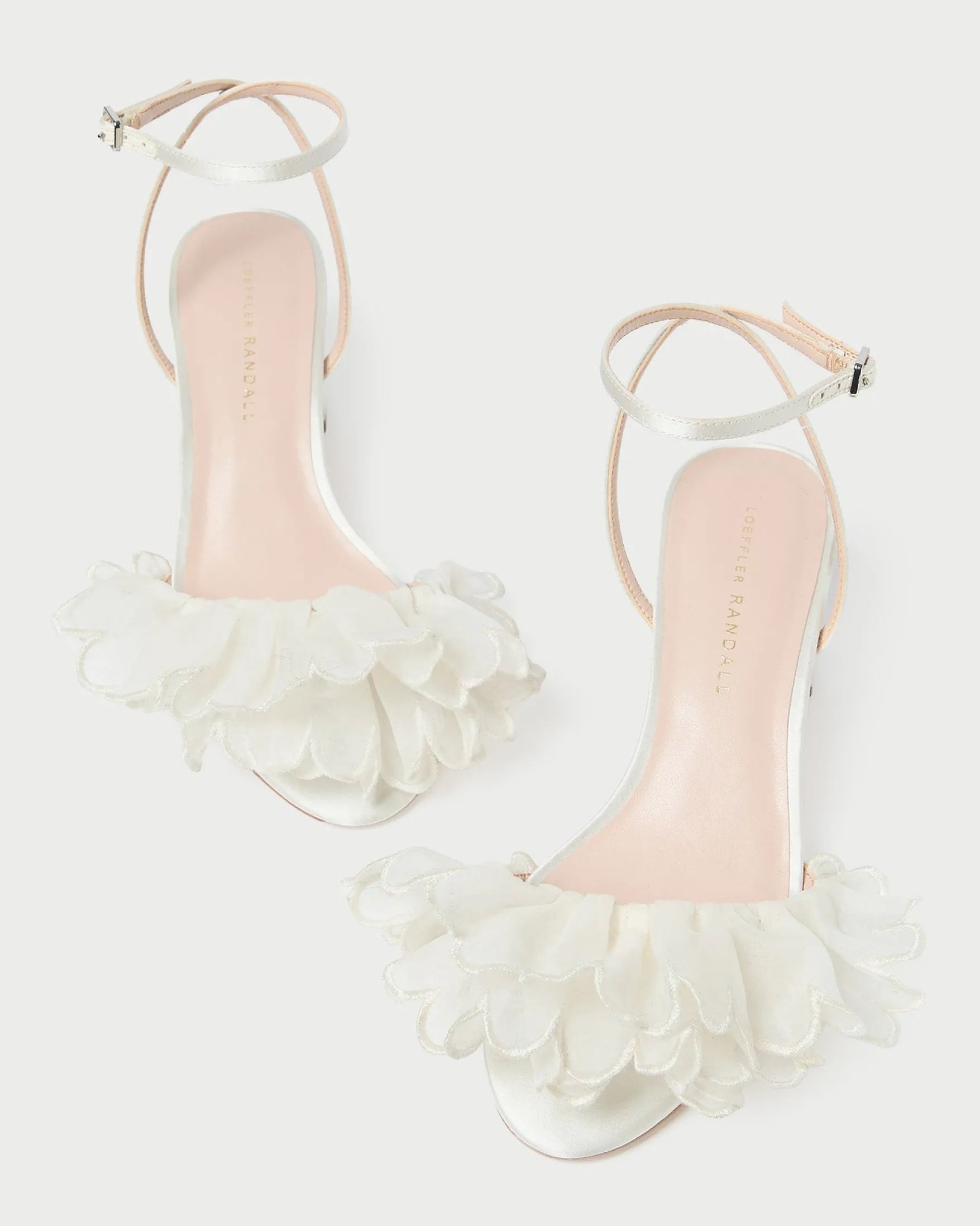Best Aria Pearl Organza Heeled Sandal SOMETHING BLUE|FOR THE BRIDE