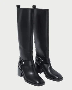 Online Audrey Black Tall Engineer Boot Boots