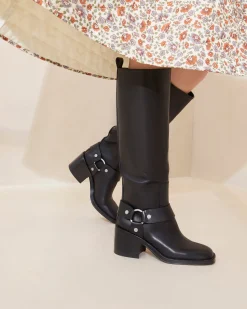 Online Audrey Black Tall Engineer Boot Boots