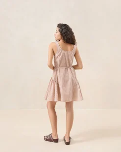 Online Avi Brown Gingham Swing Dress Dresses