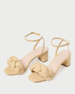 New Avril Natural Raffia Heeled Sandal FOR THE BRIDE|Casual Staples