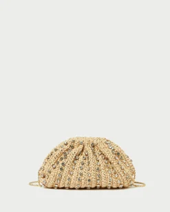 Bailey Natural/Crystal Dome Clutch Event Essentials|Vacation Shop