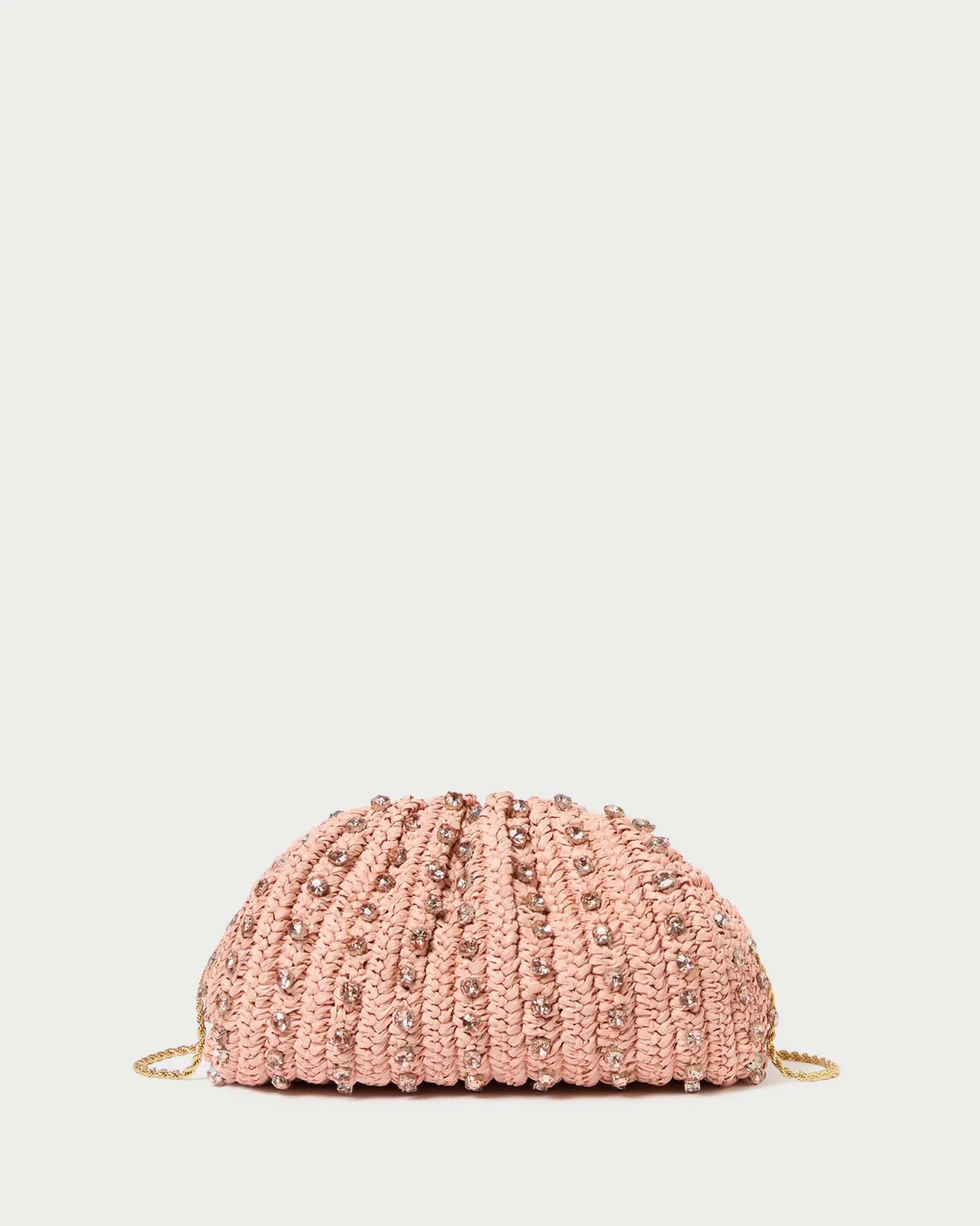 Bailey Natural/Crystal Dome Clutch Event Essentials|Vacation Shop