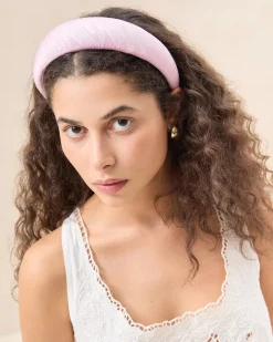 Sale Bellamy Blue Satin Puffy Headband SOMETHING BLUE|Accessories