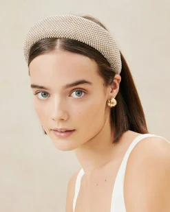 Clearance Bellamy Natural/Crystal Puffy Headband Accessories