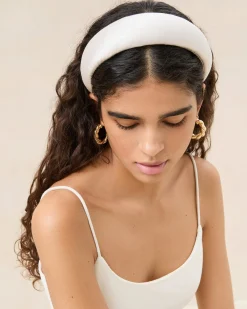 Bellamy Pink Moiré Puffy Headband Accessories