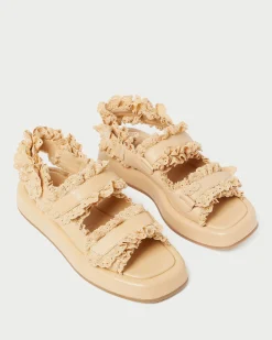 Sale Blaise Raffia Platform Sandal Flat Sandals