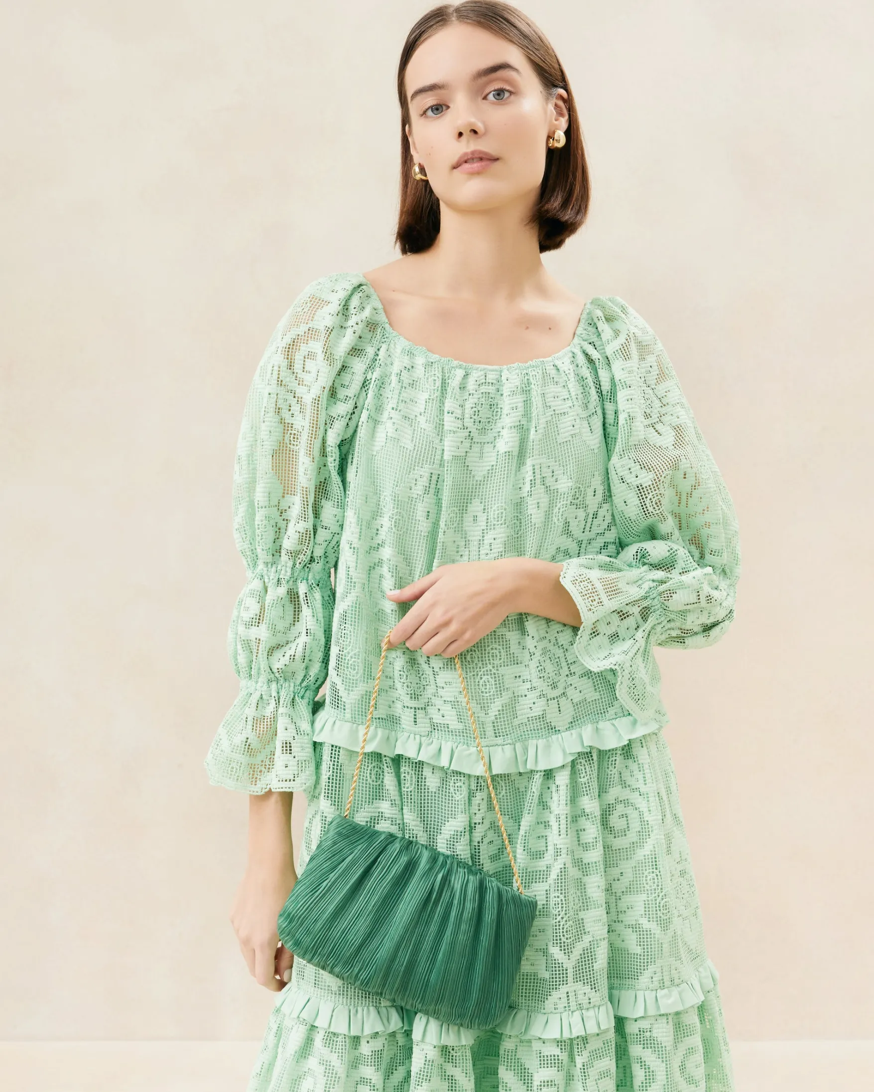 Brit Flat Pleated Clutch SOMETHING BLUE|FOR THE BRIDE