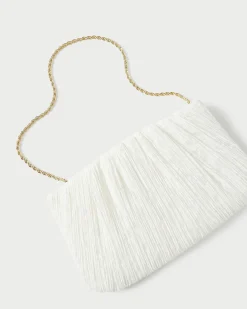 Brit Flat Pleated Clutch SOMETHING BLUE|FOR THE BRIDE