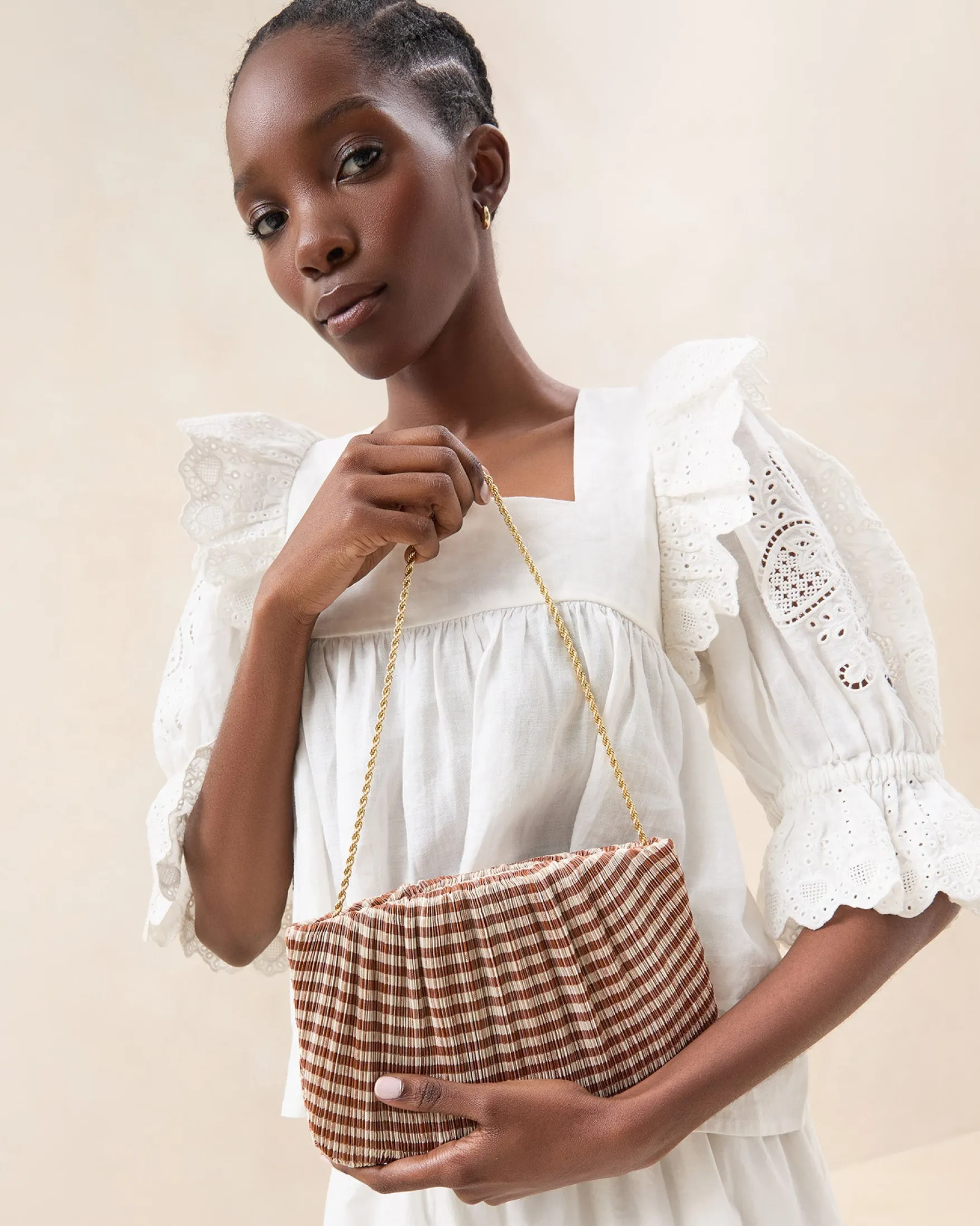 Brit Flat Pleated Clutch SOMETHING BLUE|FOR THE BRIDE