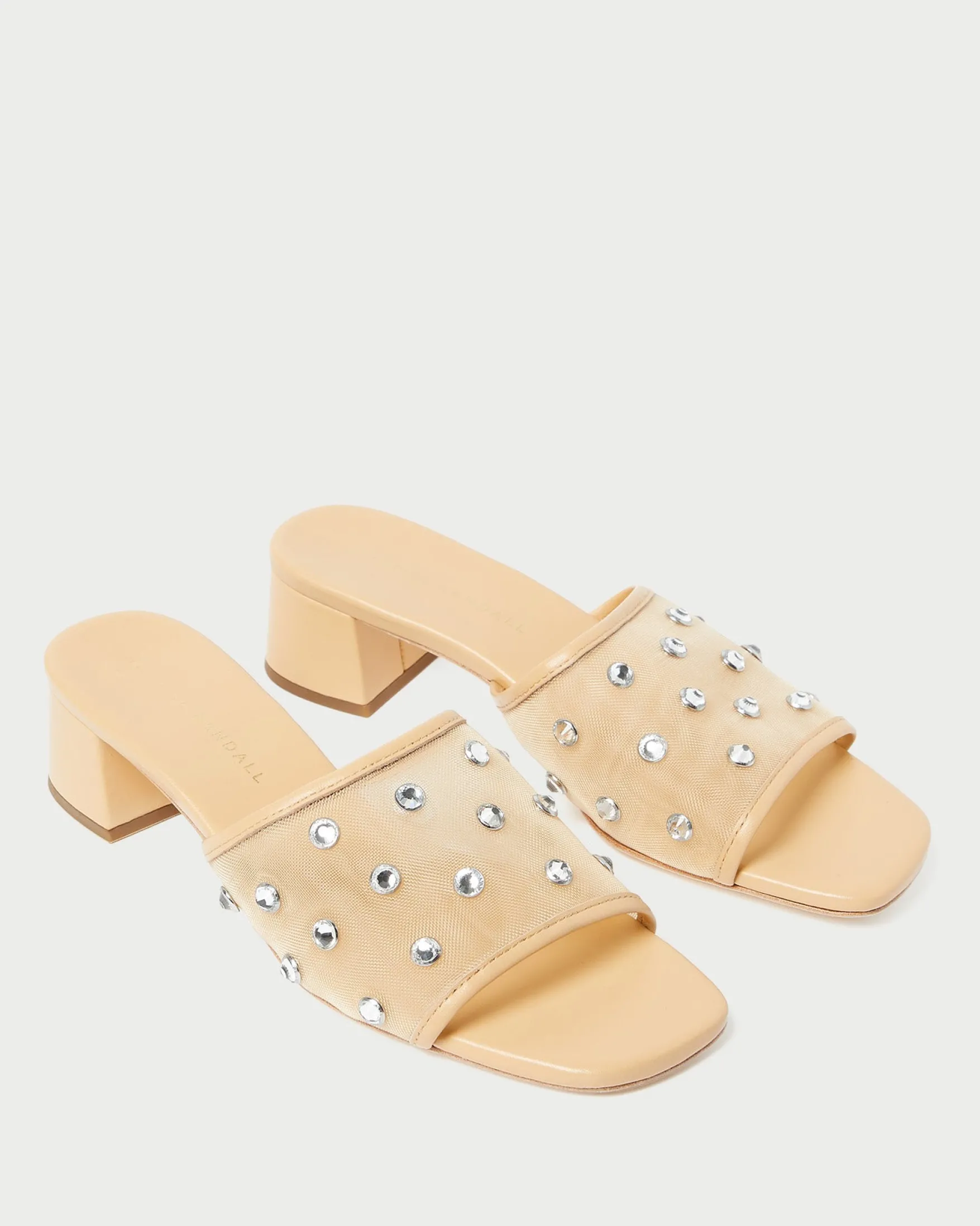 Brooke Caramel/Crystal Mesh Mule FOR THE GUESTS|FOR THE BRIDE
