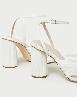 Outlet Camellia Pleated Bow Heel SOMETHING BLUE|FOR THE BRIDE