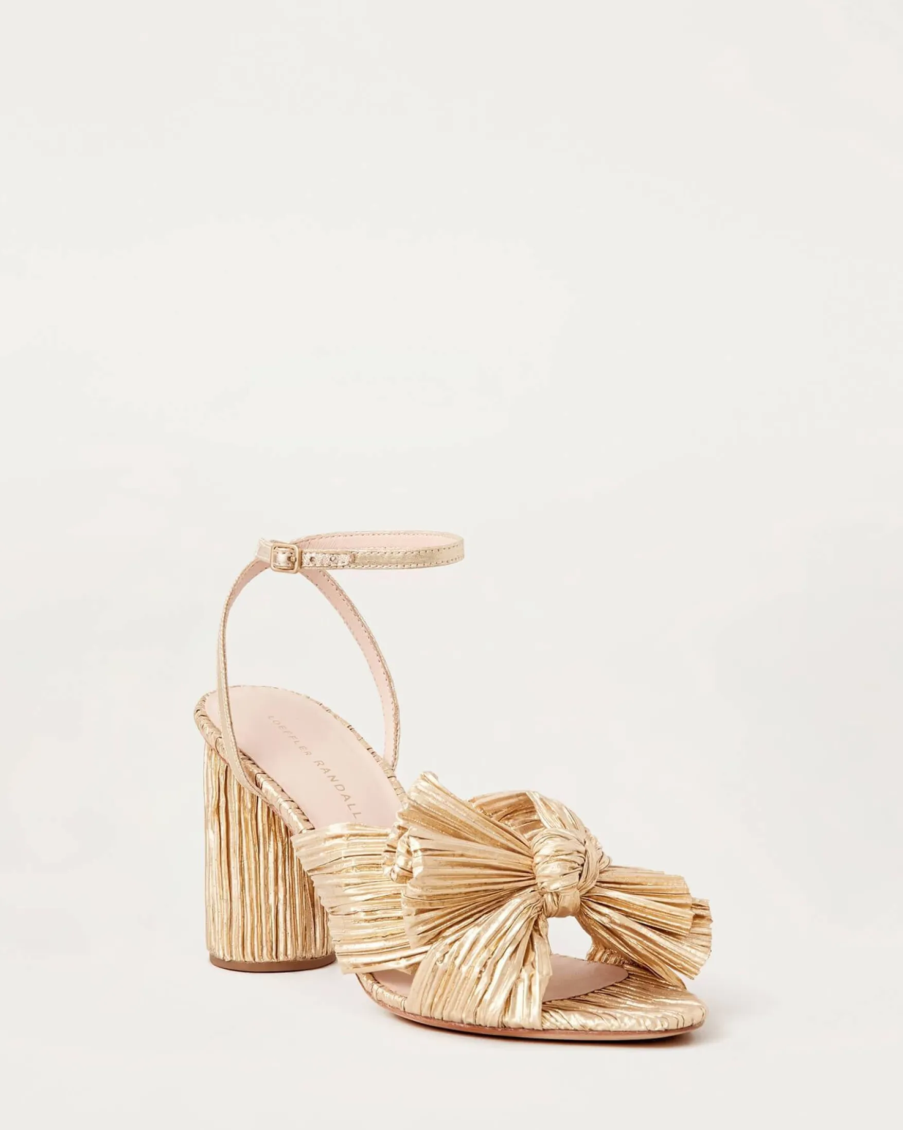 Discount Camellia Pleated Bow Heel FOR THE BRIDE|Heeled Sandals