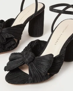 Discount Camellia Pleated Bow Heel FOR THE BRIDE|Heeled Sandals