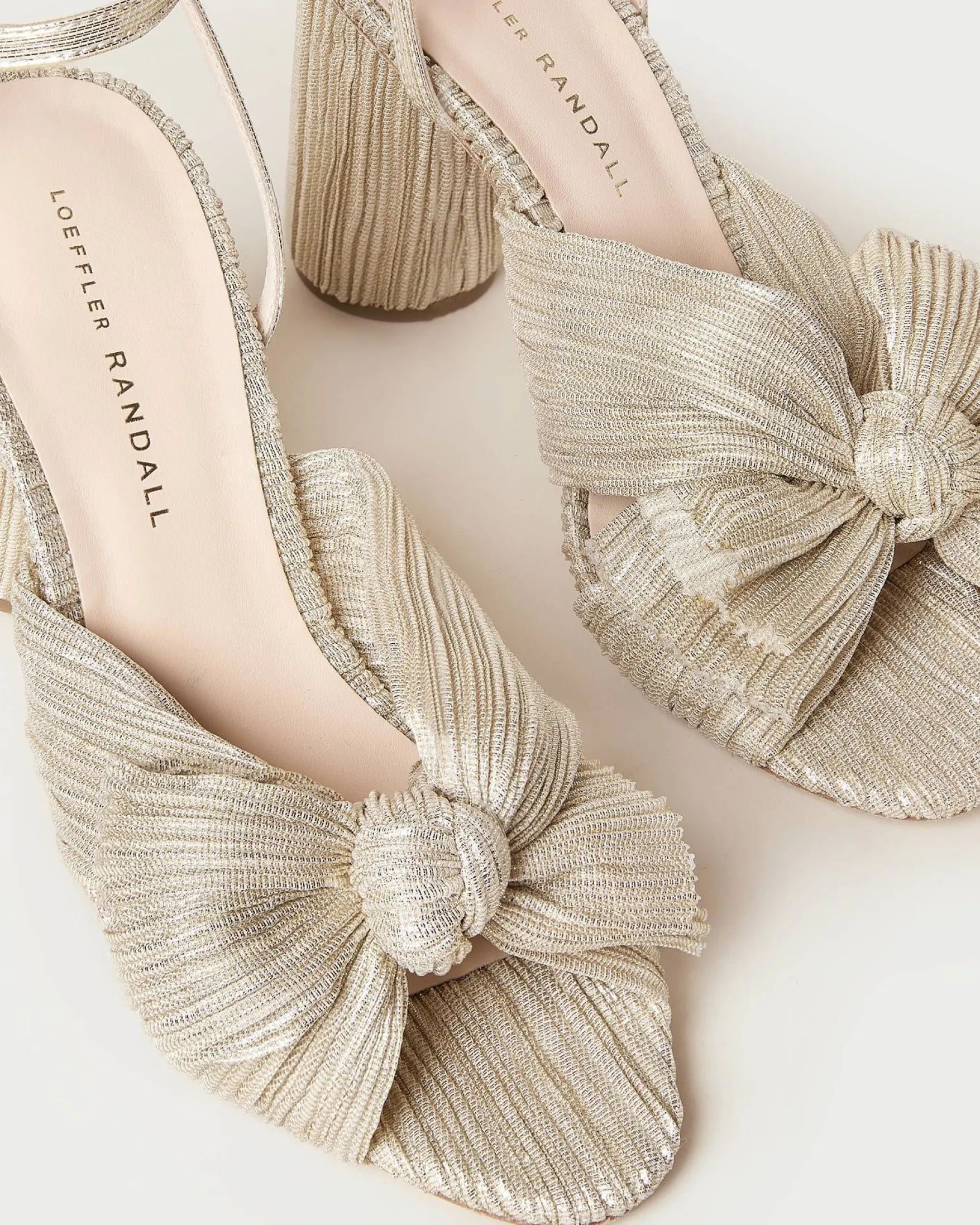 Discount Camellia Pleated Bow Heel FOR THE BRIDE|Heeled Sandals