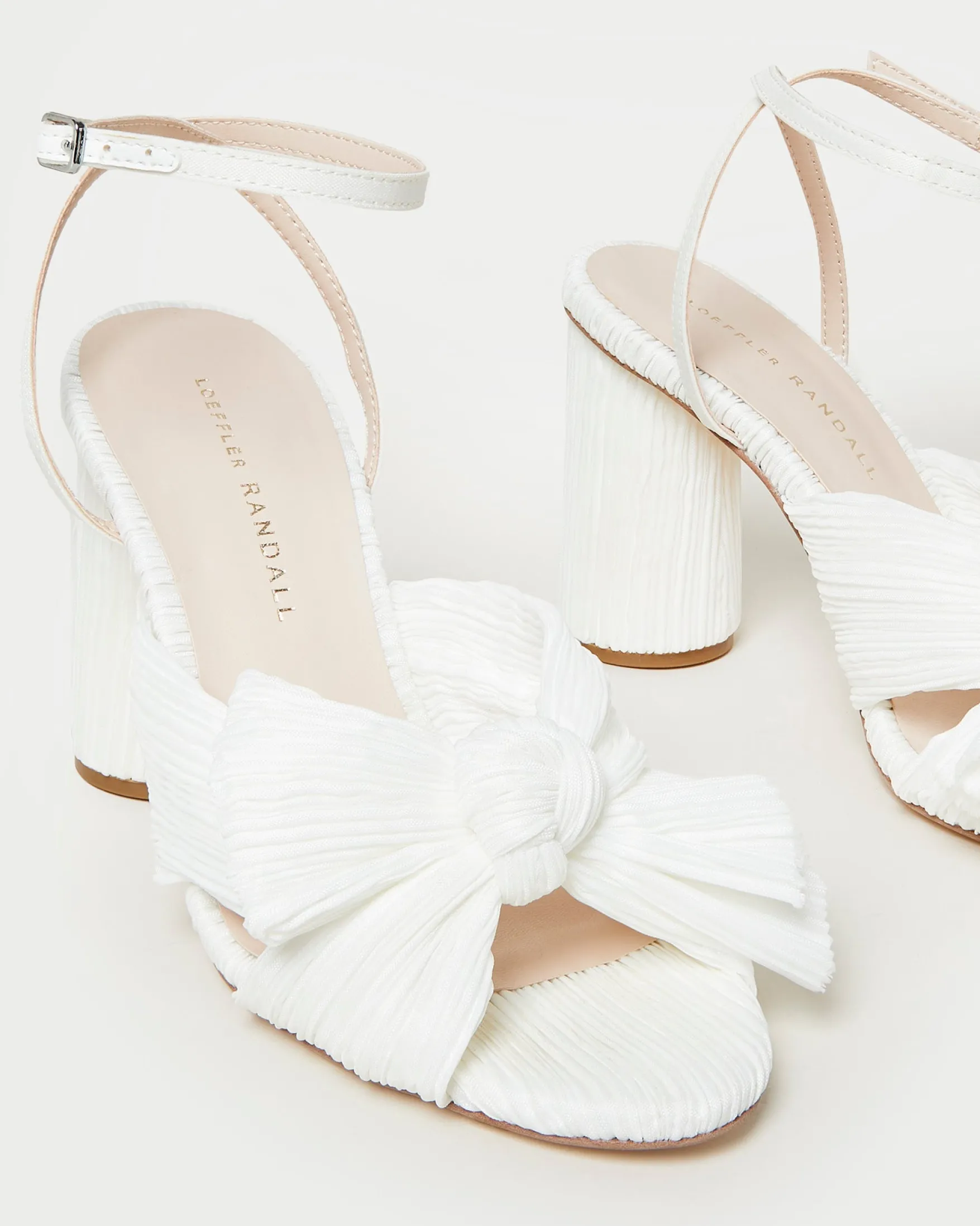 Discount Camellia Pleated Bow Heel FOR THE BRIDE|Heeled Sandals