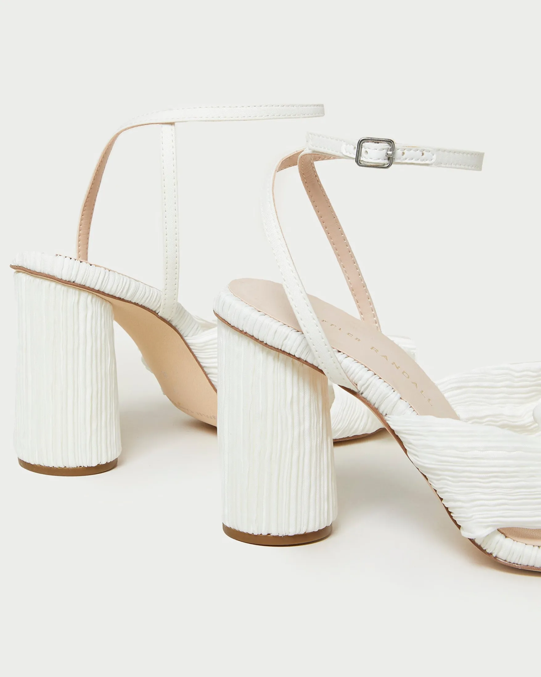 Discount Camellia Pleated Bow Heel FOR THE BRIDE|Heeled Sandals