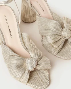 Best Camellia Pleated Bow Heel FOR THE BRIDE|Heeled Sandals