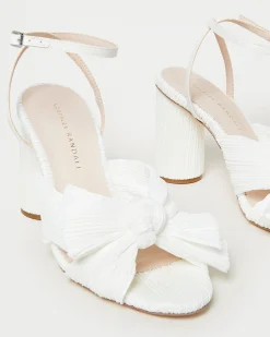 Discount Camellia Pleated Bow Heel SOMETHING BLUE|FOR THE BRIDE