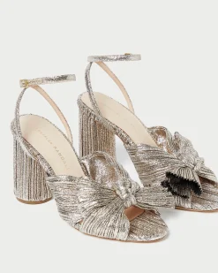 Discount Camellia Pleated Bow Heel SOMETHING BLUE|FOR THE BRIDE