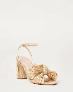 Discount Camellia Pleated Bow Heel SOMETHING BLUE|FOR THE BRIDE
