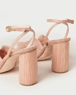 Discount Camellia Pleated Bow Heel SOMETHING BLUE|FOR THE BRIDE