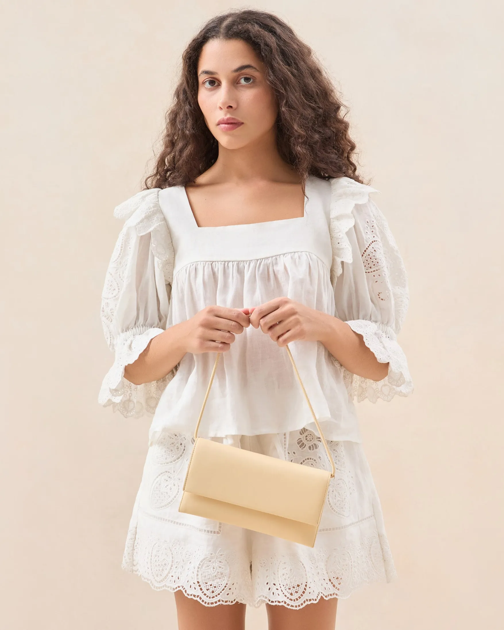 New Charlee Butter Leather Shoulder Bag FOR THE GUESTS|Event Essentials