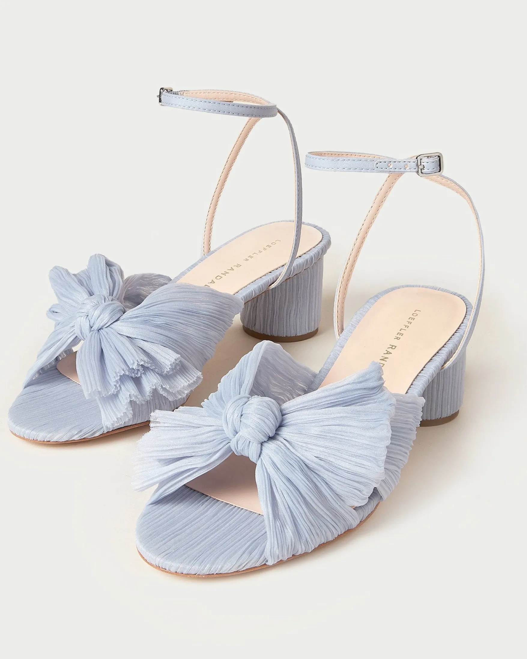 Online Dahlia Black Pleated Bow Heel Heeled Sandals