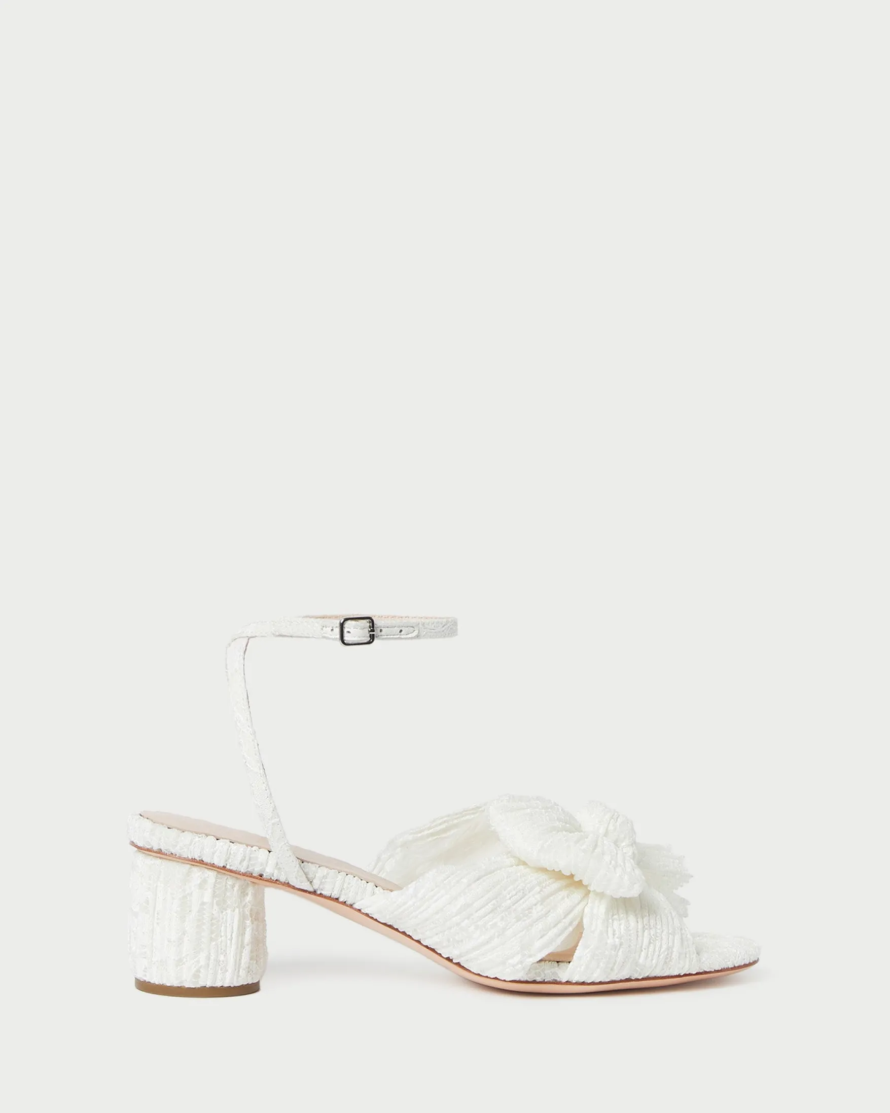 Online Dahlia Black Pleated Bow Heel Heeled Sandals