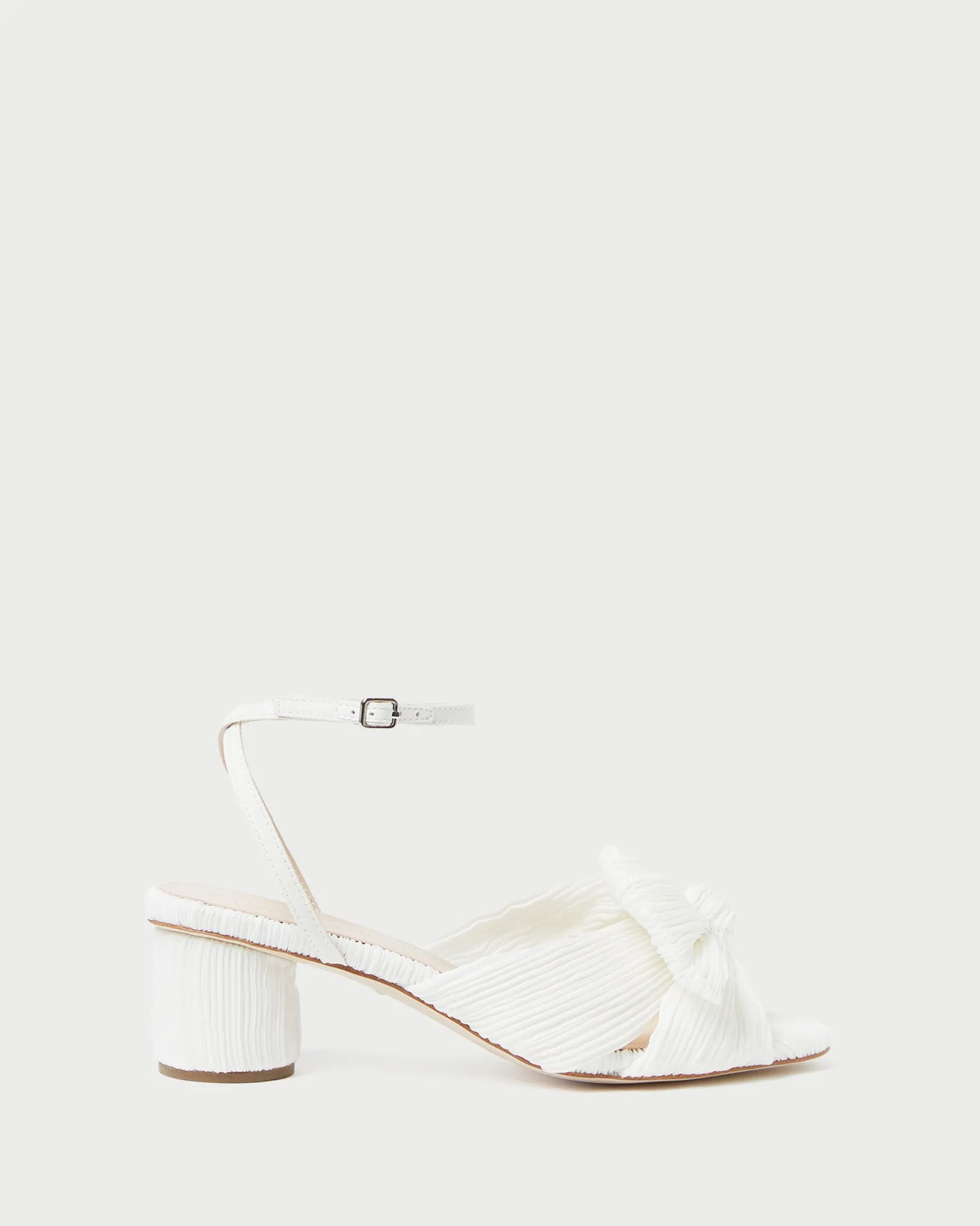Online Dahlia Black Pleated Bow Heel Heeled Sandals