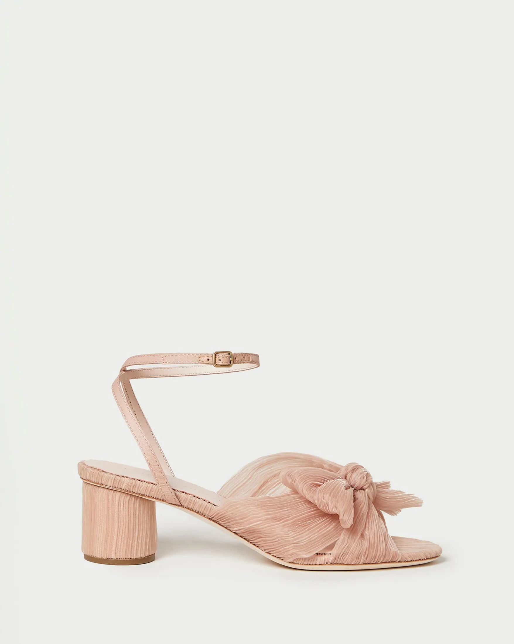 Online Dahlia Black Pleated Bow Heel Heeled Sandals