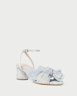 Dahlia Blue Floral Bow Heel SOMETHING BLUE|FOR THE BRIDE