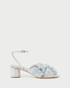 Dahlia Blue Floral Bow Heel SOMETHING BLUE|FOR THE BRIDE