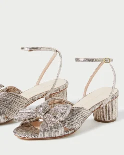 Dahlia Blue Floral Bow Heel SOMETHING BLUE|FOR THE BRIDE