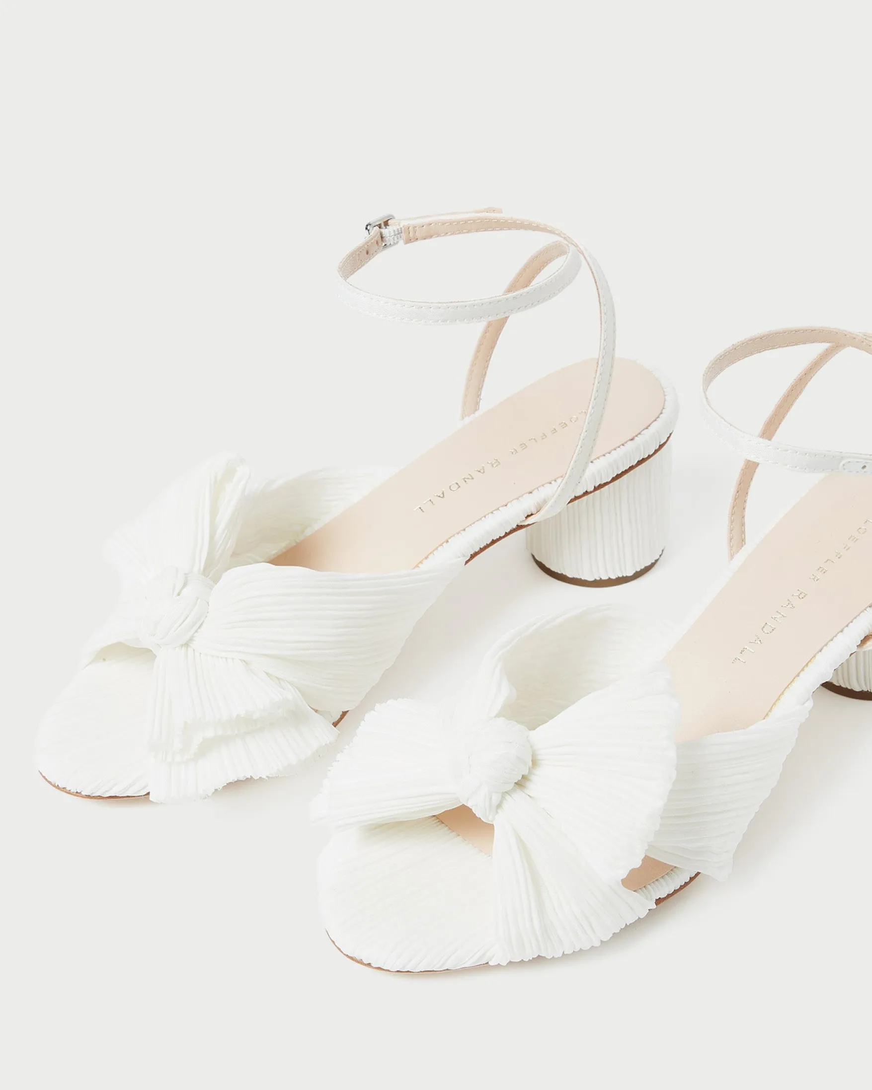 Clearance Dahlia Pleated Bow Heel SOMETHING BLUE|FOR THE BRIDE