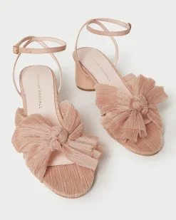 Clearance Dahlia Pleated Bow Heel SOMETHING BLUE|FOR THE BRIDE