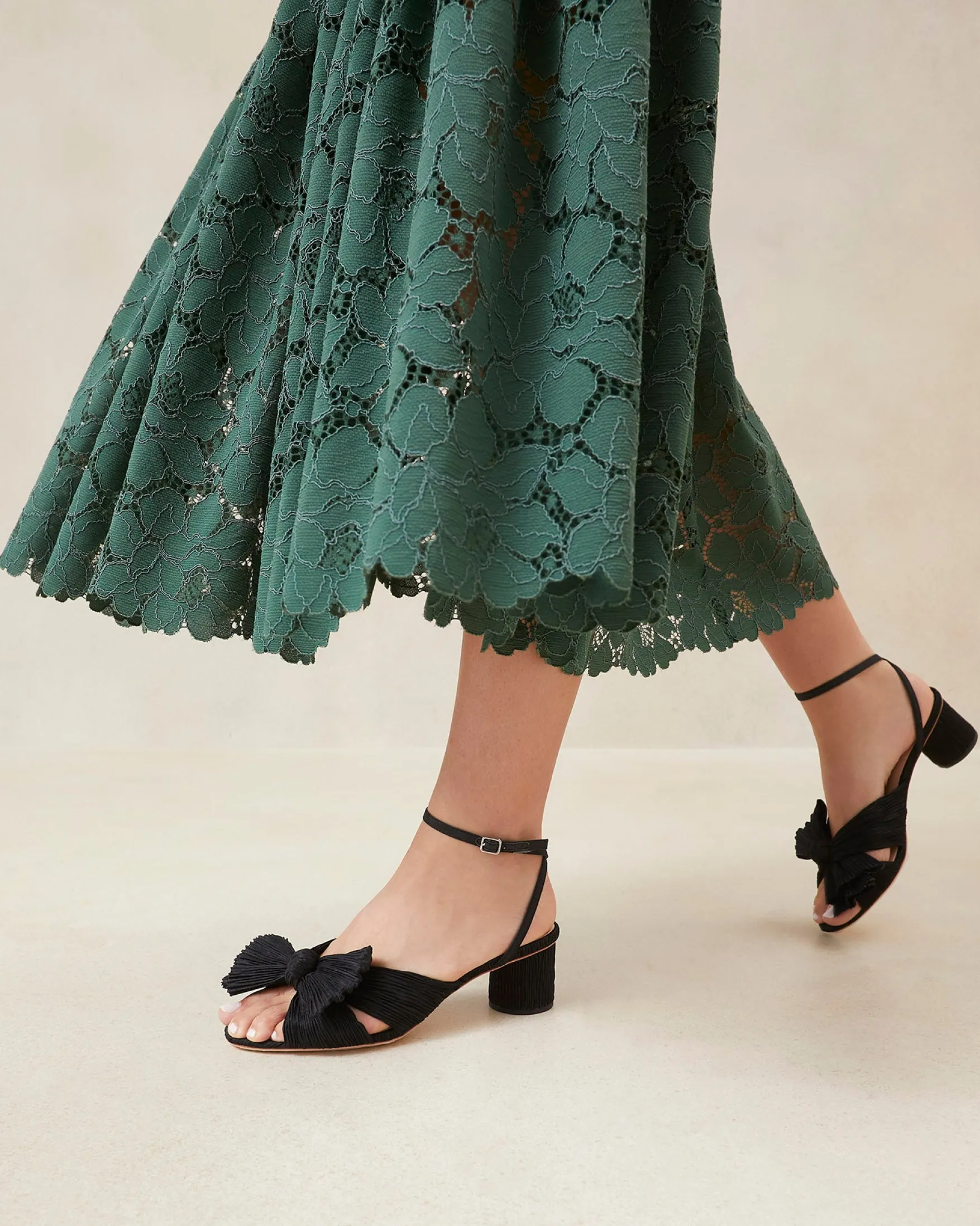Dahlia Pleated Bow Heel SOMETHING BLUE|FOR THE BRIDE