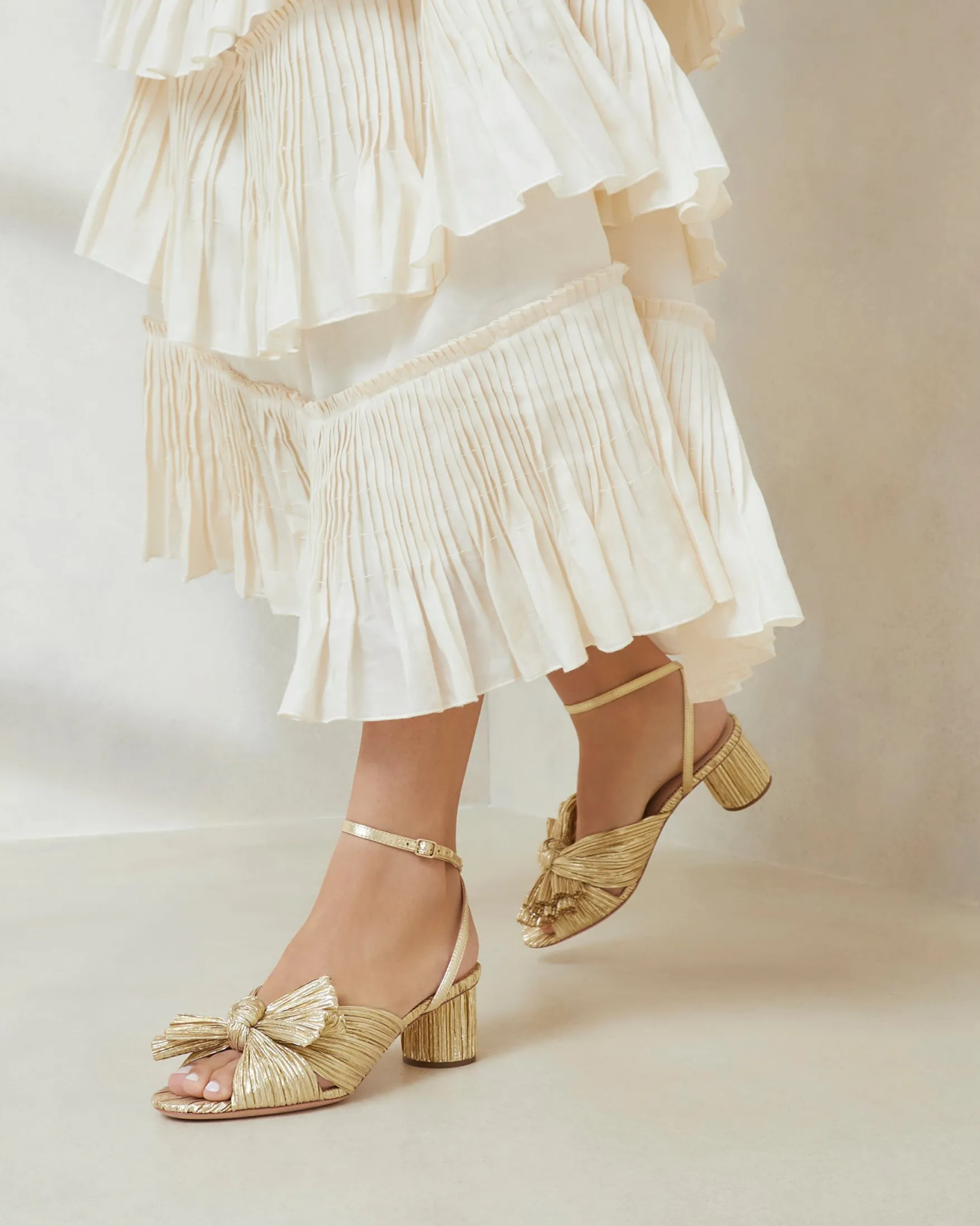Dahlia Pleated Bow Heel SOMETHING BLUE|FOR THE BRIDE