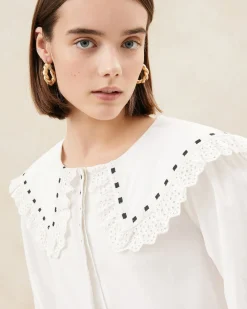 Discount Daisy Broderie Collared Blouse Casual Staples|Vacation Shop