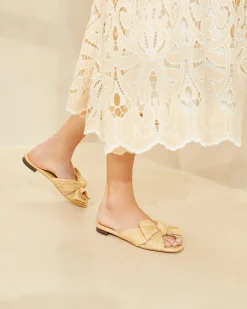 Outlet Daphne Bow Slide Flat Sandals