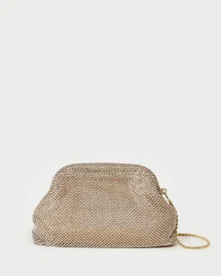 Sale Doreen Gold Diamanté Frame Pouch Clutches