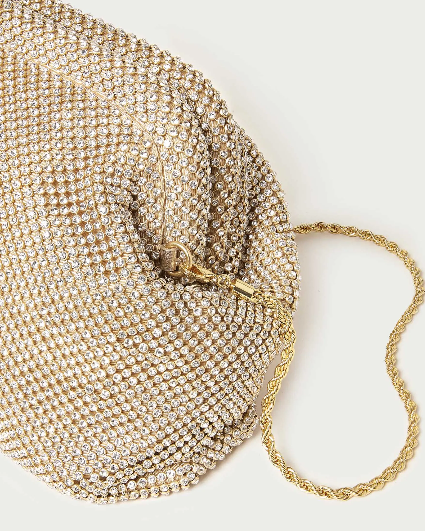 Sale Doreen Gold Diamanté Frame Pouch Clutches