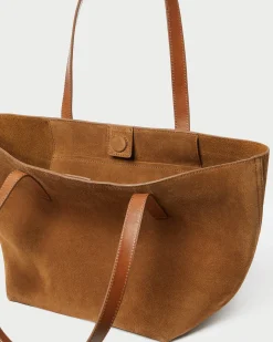 Easton Cacao Suede Medium Tote Casual Staples|Totes