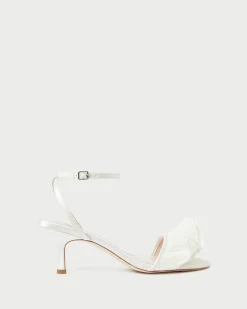 Sale Elena Pearl Pleated Ruffle Sandal FOR THE BRIDE|Heeled Sandals