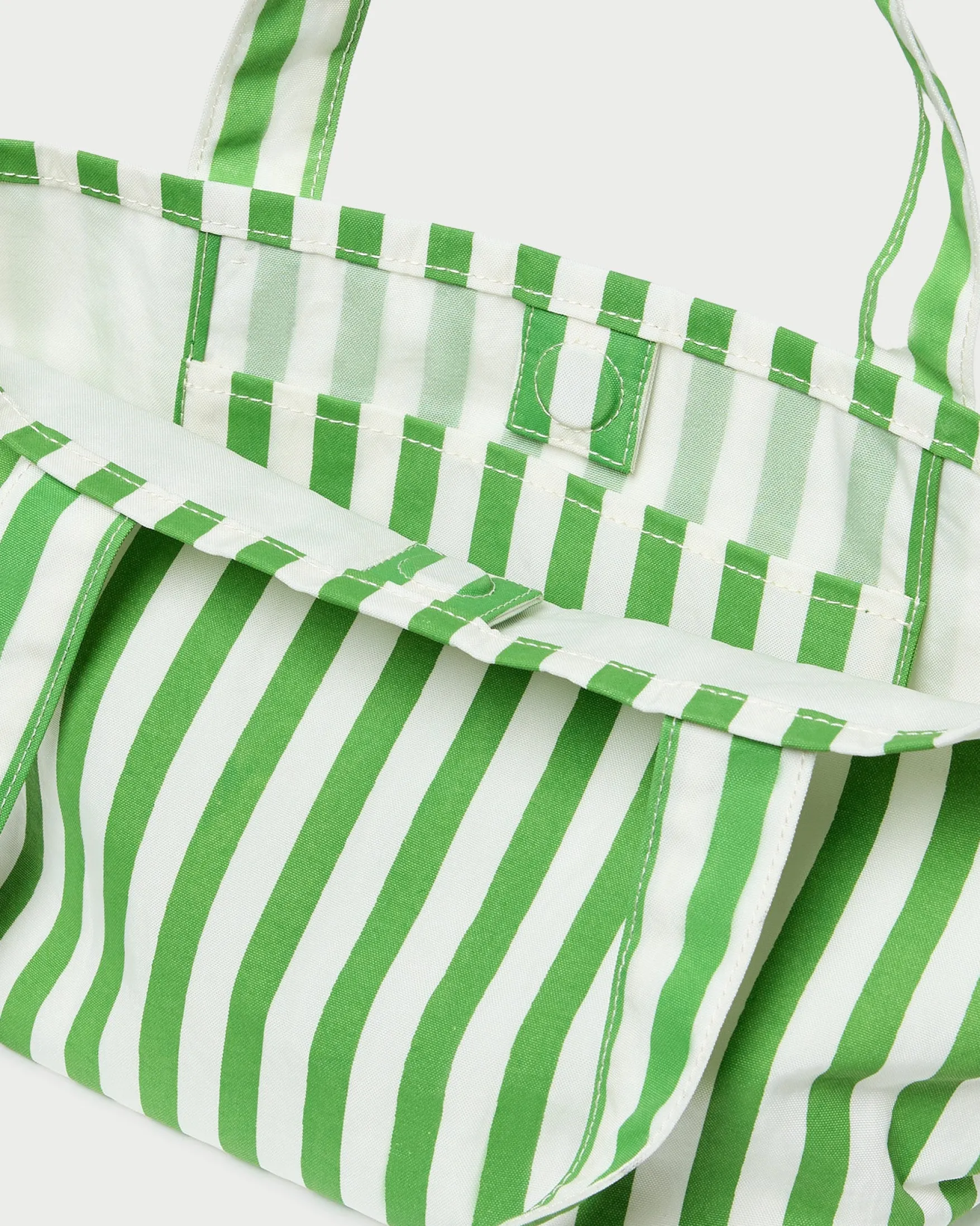 Best Ellis Green Stripe Packable Tote Jessie Loves|Totes